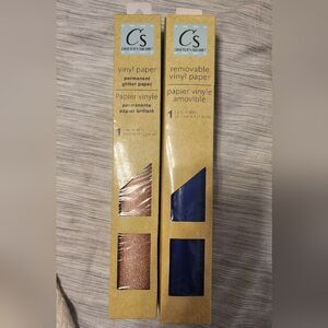 Crafter's square set of 2 vinyl paper blue pink